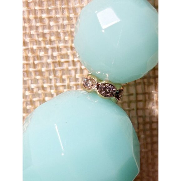 J.Crew Faceted Bead/Rhinestone Necklace in Aqua Blue - Picture 5 of 6